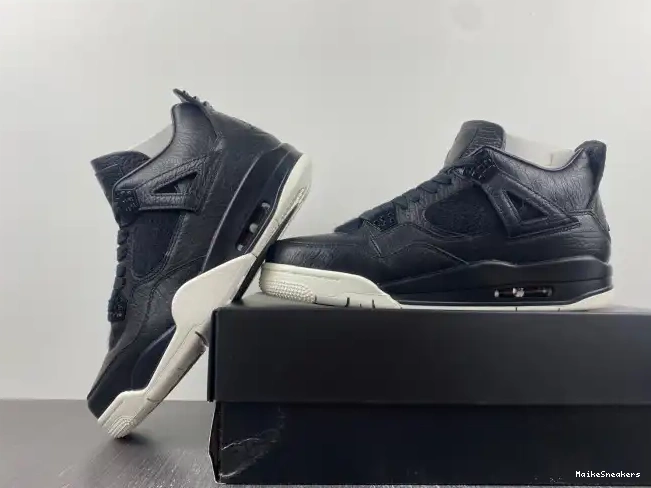 MaikeSneakers Retro Jordan 819139-010 Black Hair Pony 4 0604